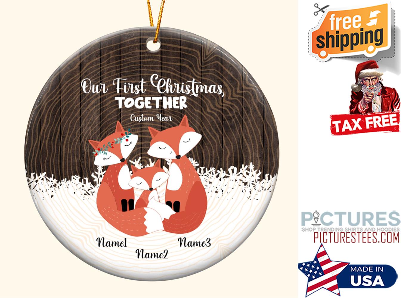 Our First Christmas Together Personalized Ceramic Ornament