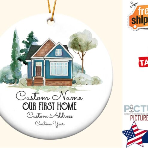 Our First Home Personalized Ceramic Ornament