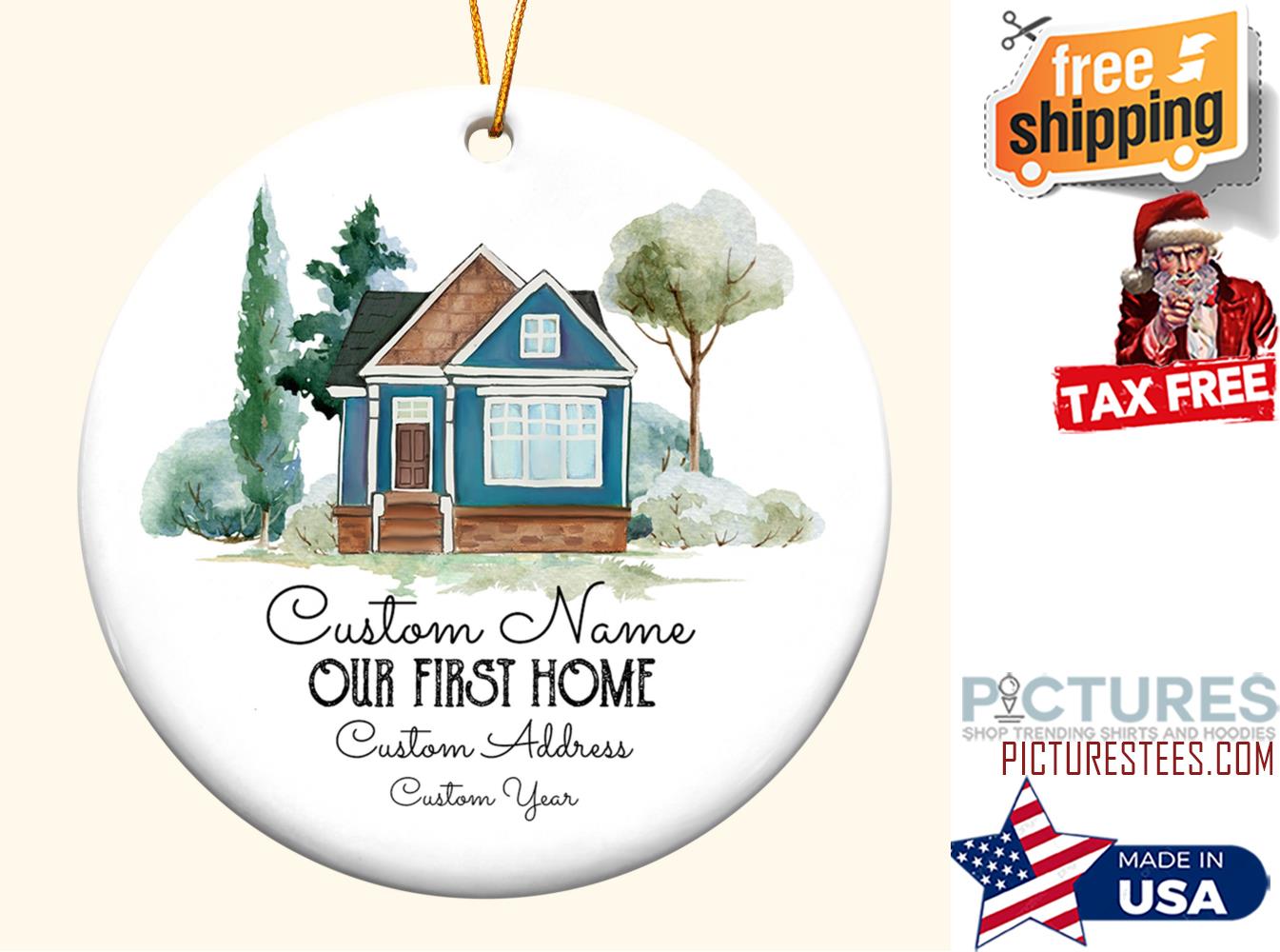 Our First Home Personalized Ceramic Ornament