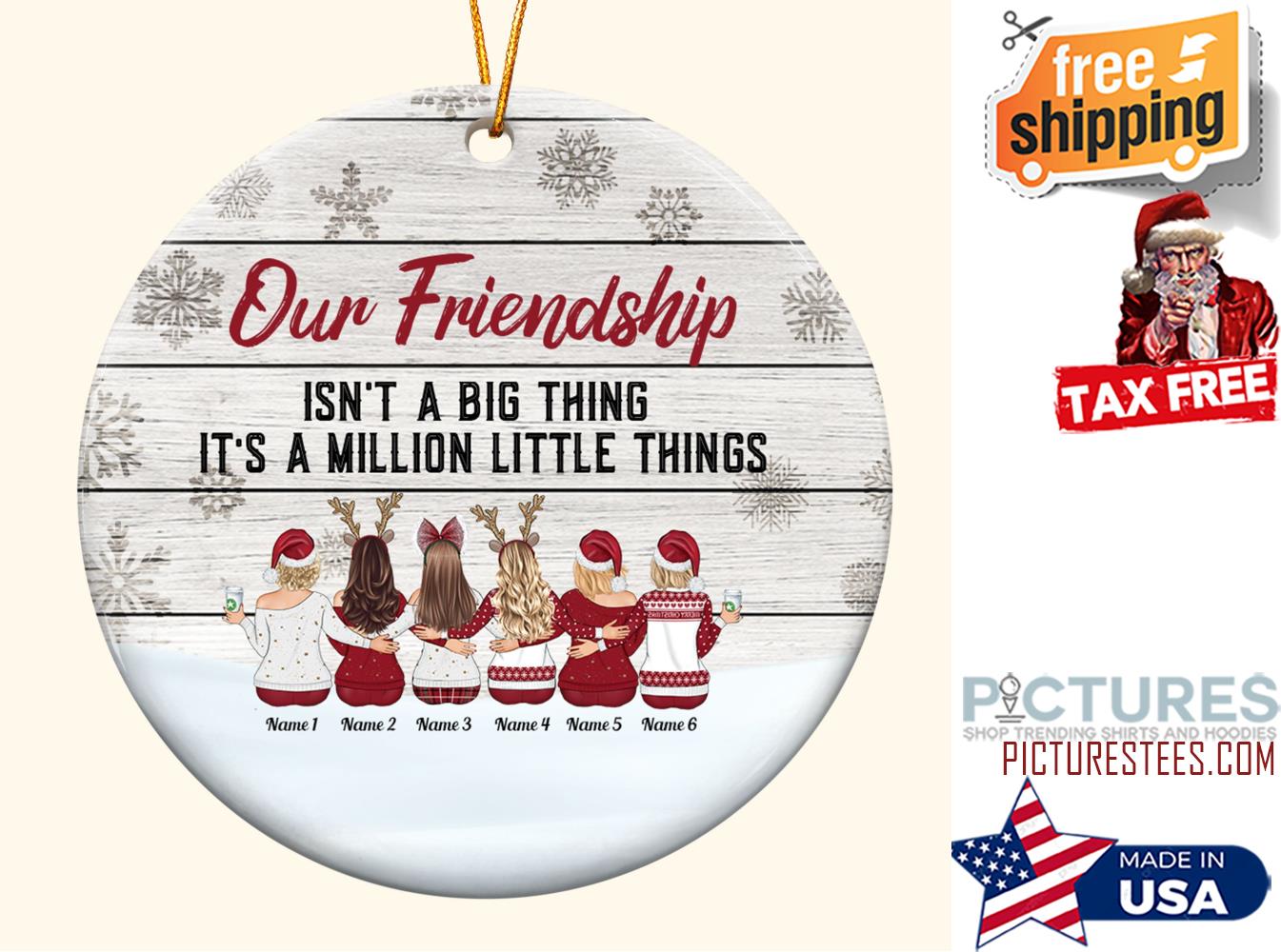 Our Friendship This Christmas Personalized Ceramic Ornament