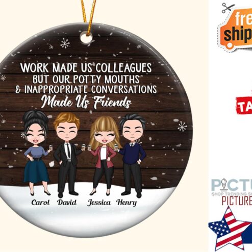 Our Potty Mouths Made Us Friends Personalized Ceramic Ornament