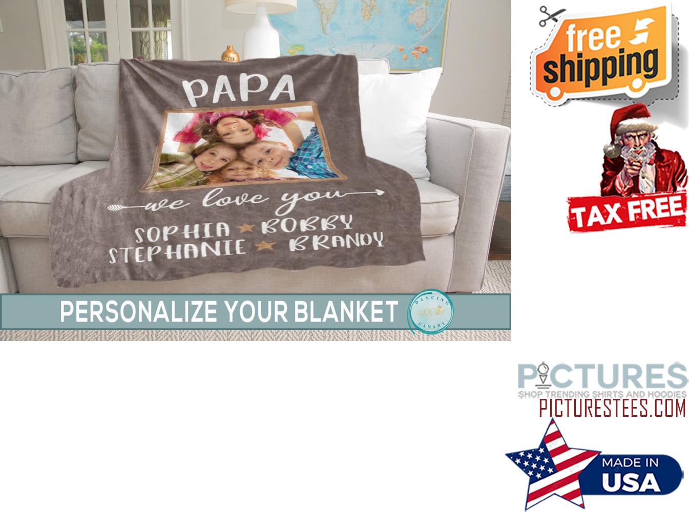 Papa Photo Blanket