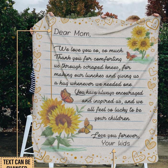 Personalized Butterfly We Love You So Customized Fleece Blanket