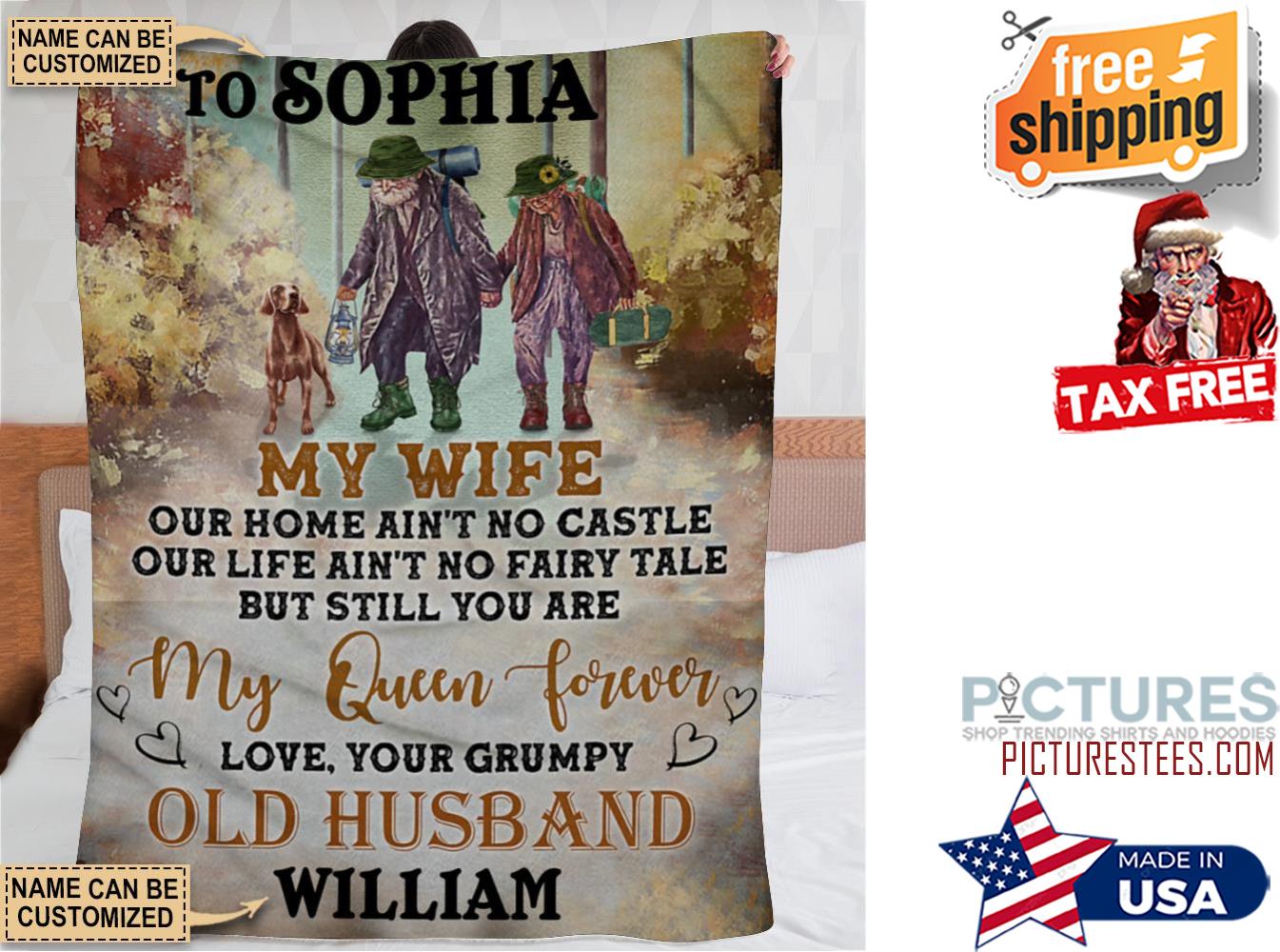 Personalized Camping Our Home Ain t No Castle Fleece Blanket