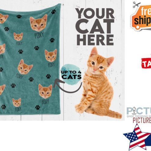 Personalized cat blanket