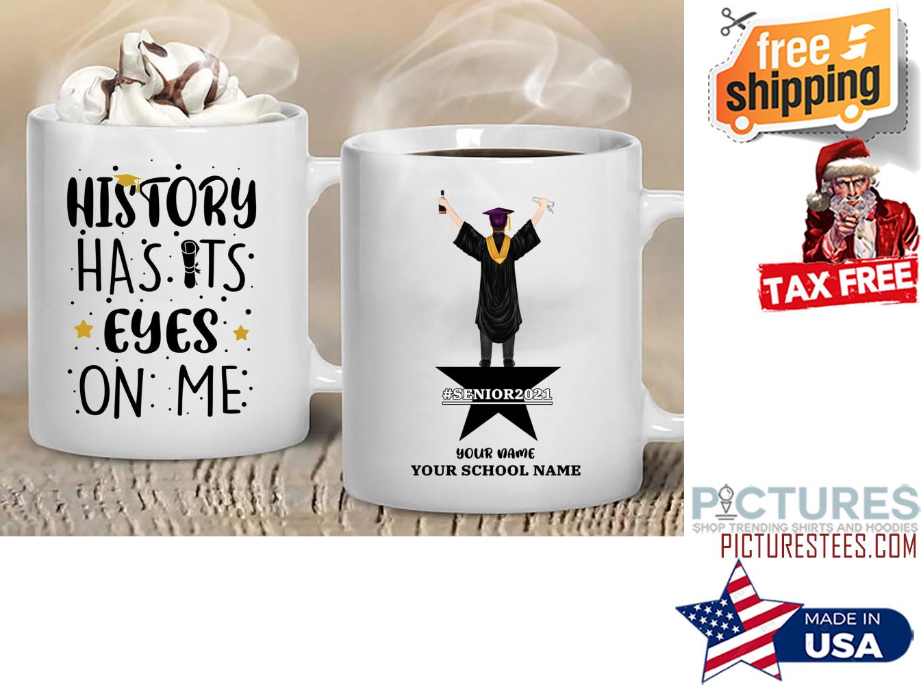 Personalized Drink Senior 2021 Million Things Mug