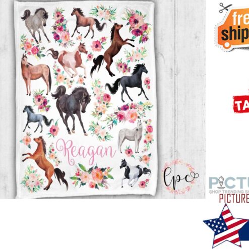 Personalized Horse Baby Blanket Personalized Blanket
