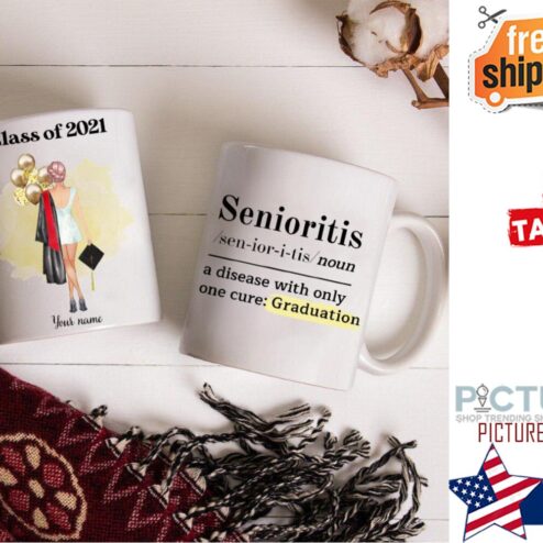Personalized Mug Senioritis Definition Graduation