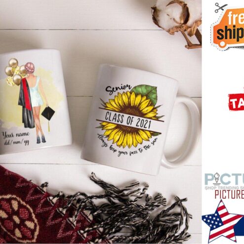 Personalized Sunflower Graduation 2021 Mug