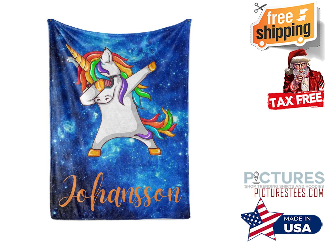 Personalized Unicorn Blanket Unicorn Bedroom Decor For Girls Throw Blanket
