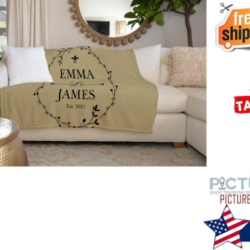 Personalized Wedding Blanket, Couples Blanket