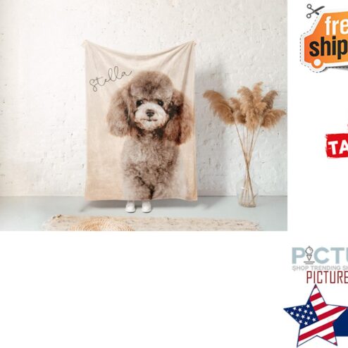 Pet Blanket Dog Photo Blanket Custom Pet Photo Blanket Dog Loss Gift Dog Mom Gift Fathers Day Gift Personalized Pet Memorial Blanket