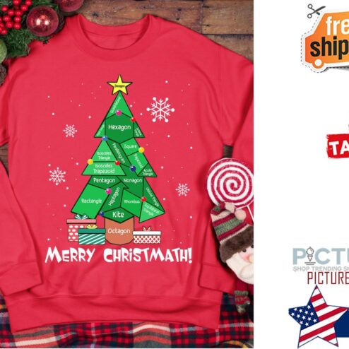 Pine tree hexagon kite octagon merry christmas shirt