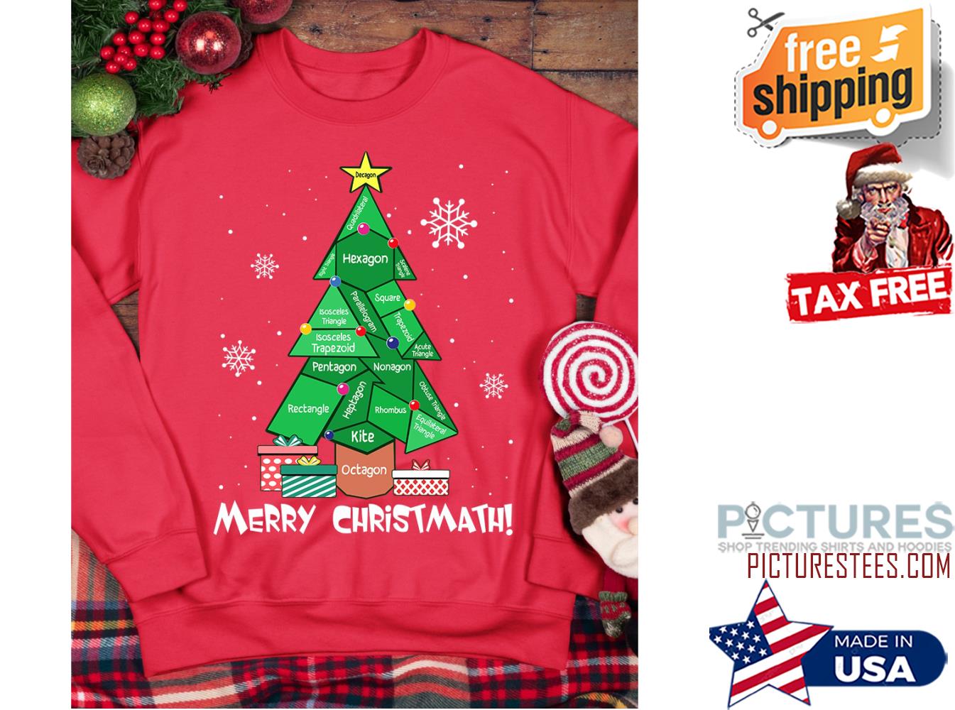 Pine tree hexagon kite octagon merry christmas shirt Pine tree hexagon kite octagon merry christmas shirt