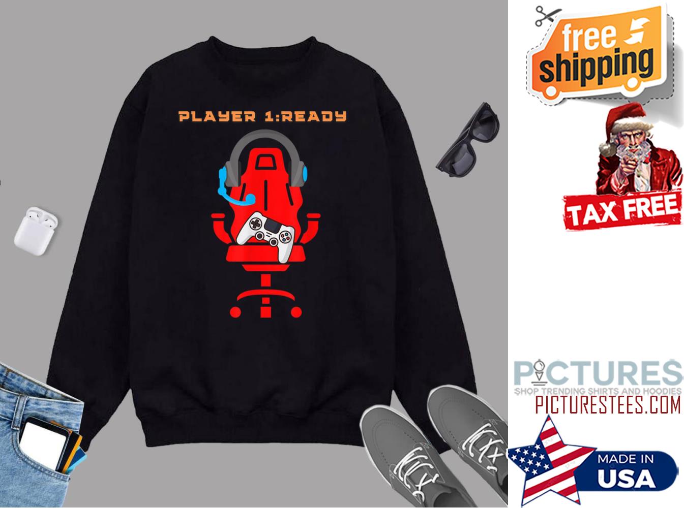 Player One Ready Video Games Sweatshirt