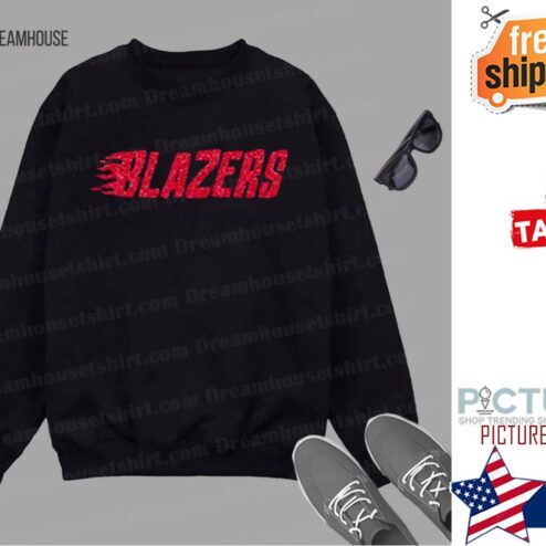 Portlandrail Blazers Classic Word Logo Design Shirt