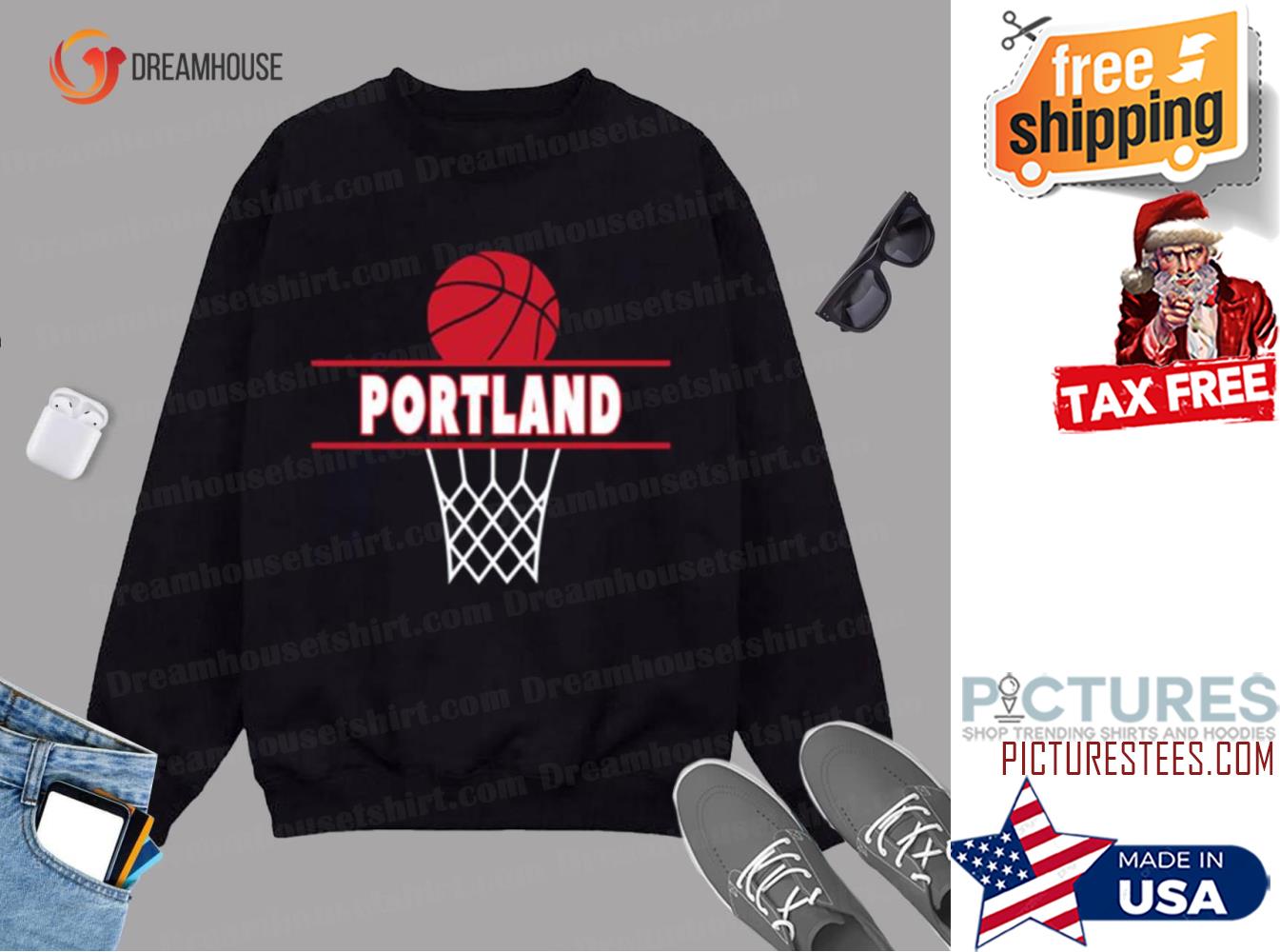Portlandrail Blazers Logo Design Sweatshirt