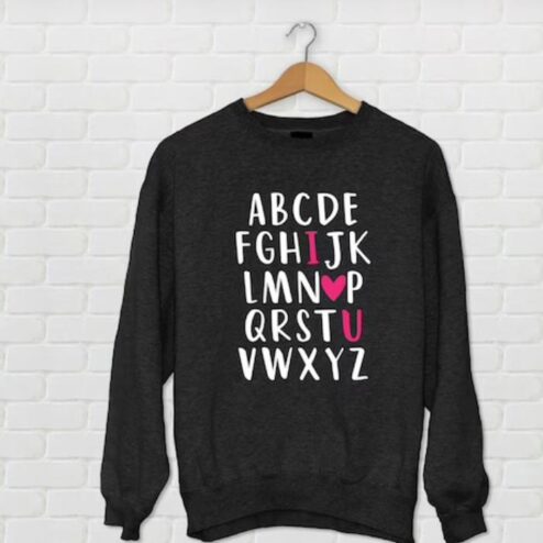 Alphabet I Love You Valentine's day shirt