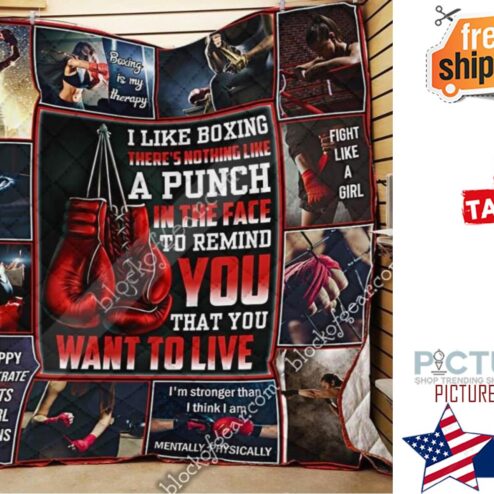 Proud Boxing Girl 3D Quilt Blanket