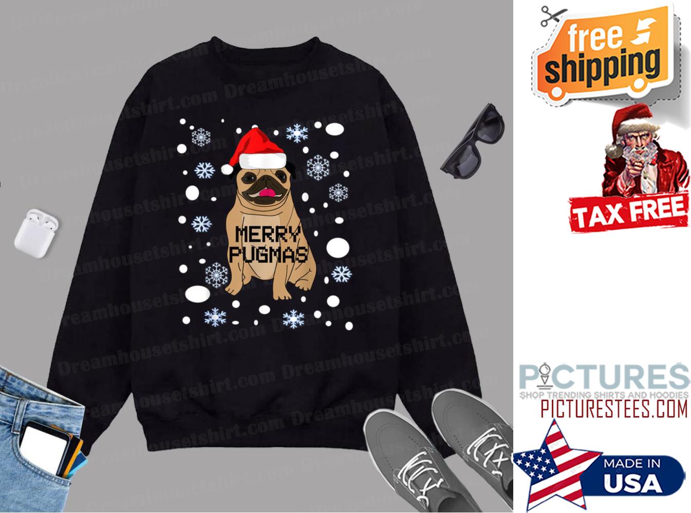 Pug Christmas Sweatshirt