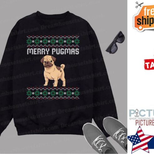 Pug Ugly Christmas Sweater Ugly Sweater Merry Pugmas Dog Shirt