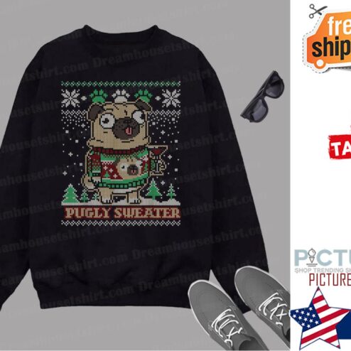 Pugly Ugly Christmas Sweater Merry Pugmas Pug Dog Lover Shirt