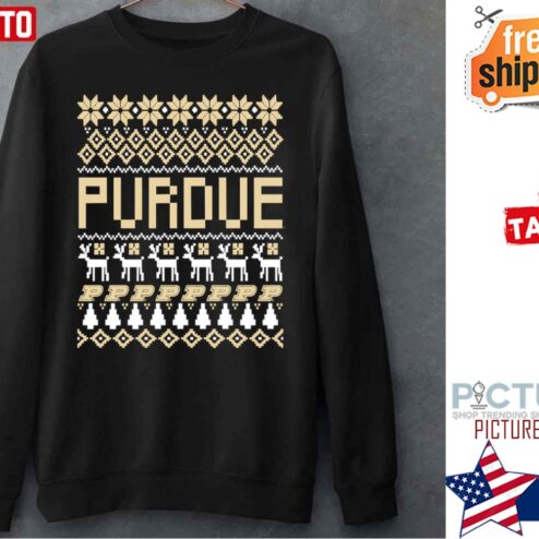 Purdue Boilermakers Holiday Ugly Shirt