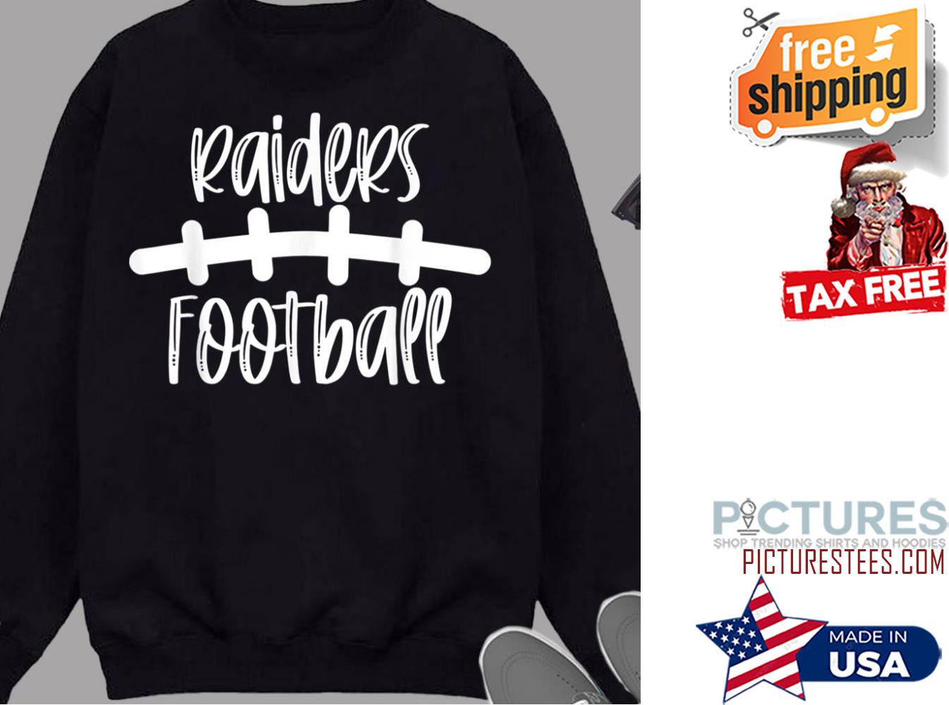 Raiders Football School Spirit Team Mascot Game Night Sweatshirt