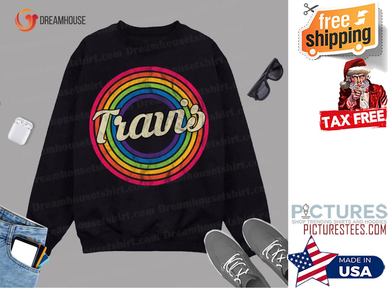 Retro Rainbow Faded Style Sweatshirt
