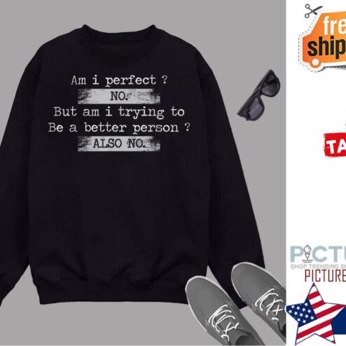 Retro Vintage Distressed Funny Humor Saying Am I Perfect No Shirt