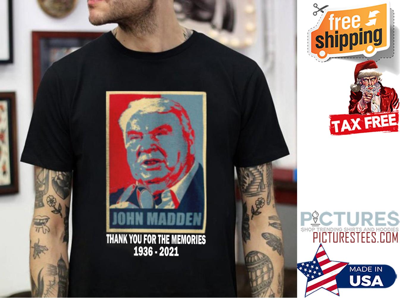 RIP John Madden 1936 2021 Thank You For The Memories T-shirt