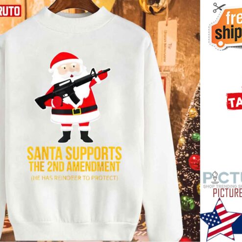 Santa Supports Gun 2nd Amendment Christmas Shirt