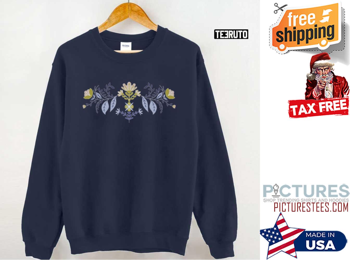 Scandinavian Folk Art Aesthetic Flowers Sweatshirt