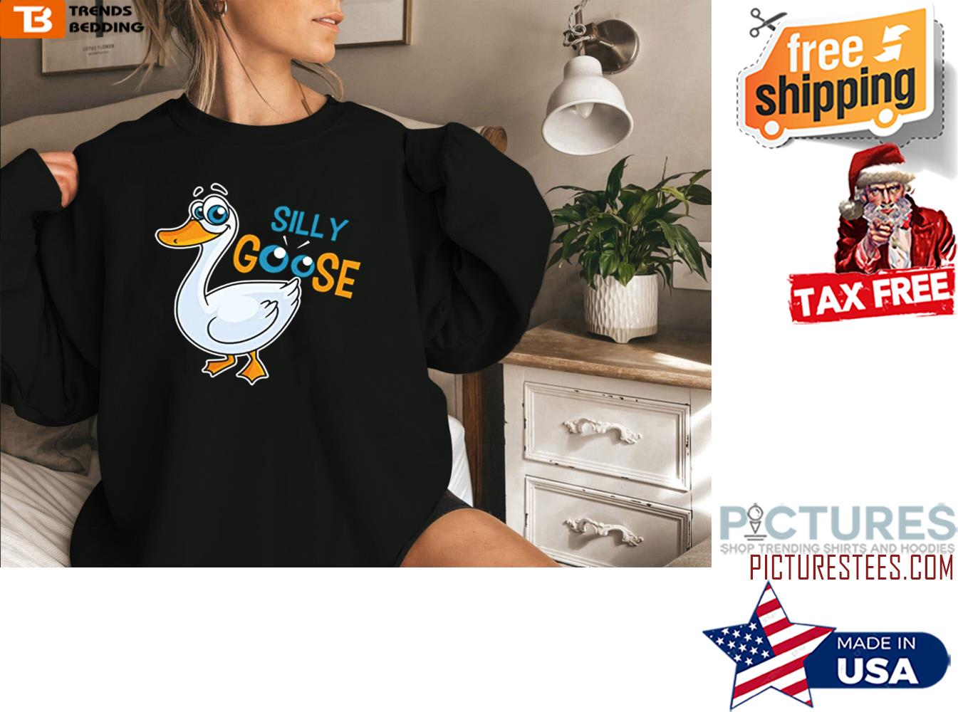 Silly Goose Funny Crewneck Sweatshirt