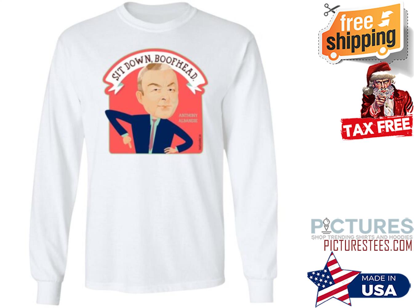 Sit Down Boofhead Albanese Mount Vic And Me Store Sweater