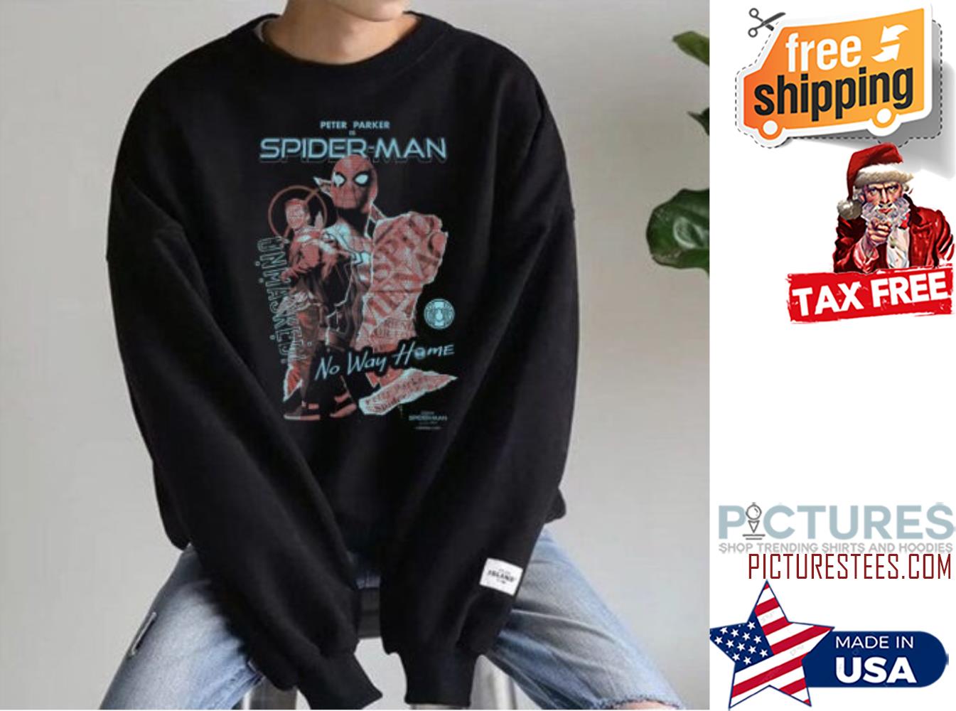Spiderman No Way Home Unmasked Poster Sweatshirt