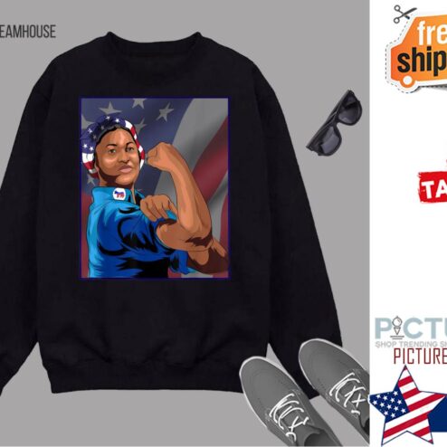 Stacey Abrams USA Flag Stacy Abrams President Strong Woman Sweater