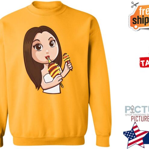 Steph Pappas Steph Cartoon Gold Shirt