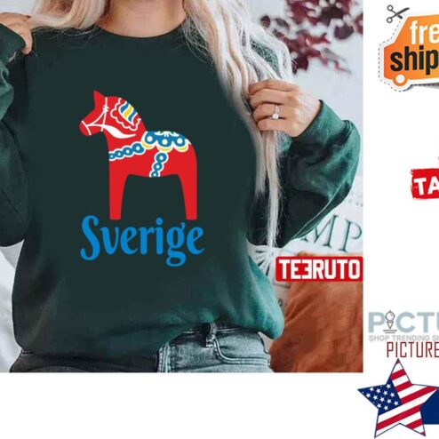 Sverige Dala Dalarna Sweden Horse Scandinavian Shirt