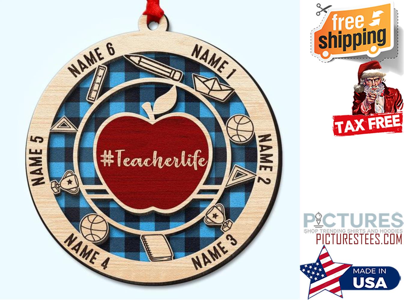 Teach Love Inspire Personalized 2 Layered Ornament Teach Love Inspire Personalized 2 Layered Ornament