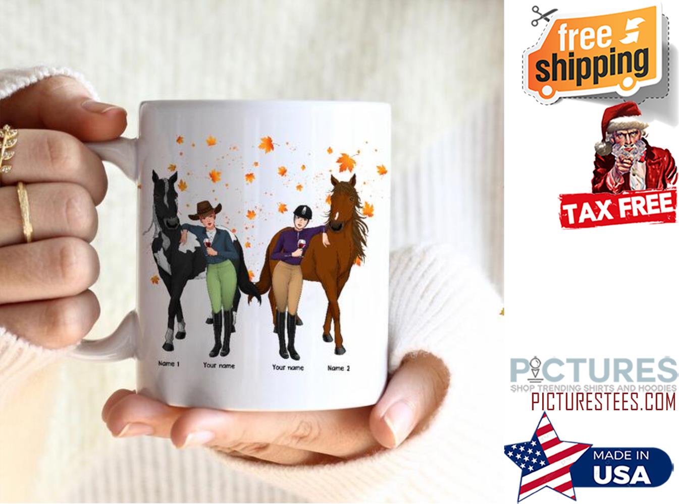 Thank God For Horses And Friends Personalized Mug
