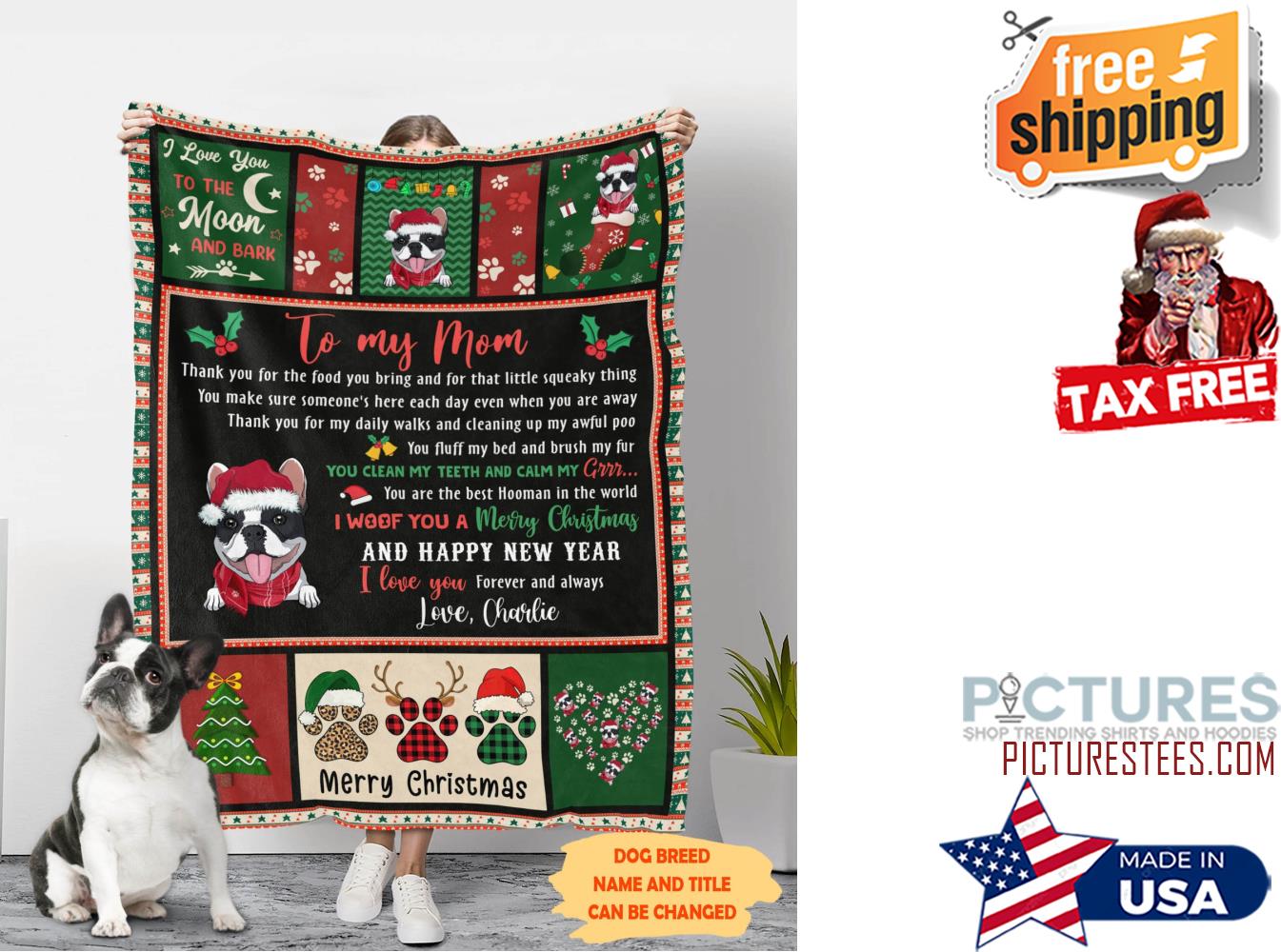 THANK YOU HOOMAN PERSONALIZED CUSTOM FLEECE BLANKET