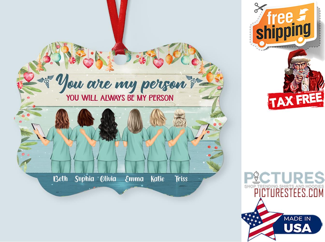 Thank You Survival Squad Personalized Aluminum Ornament