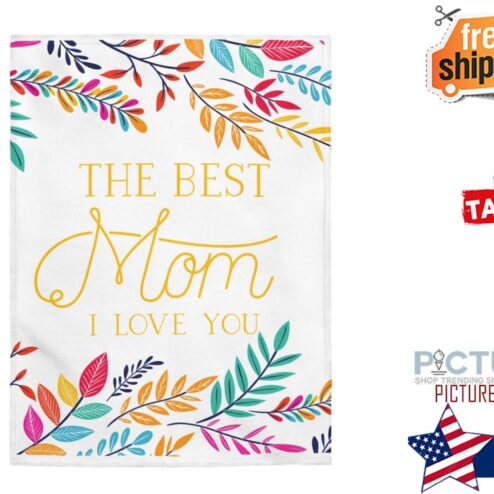 The Best Mom I Love You Velveteen Plush Blanket