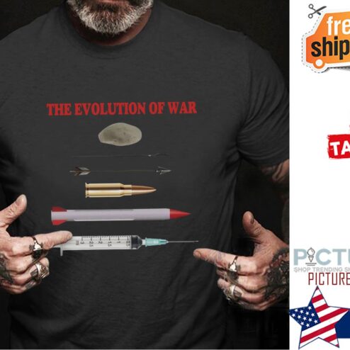 The evolution of war arrow bullet rocket needle shirt