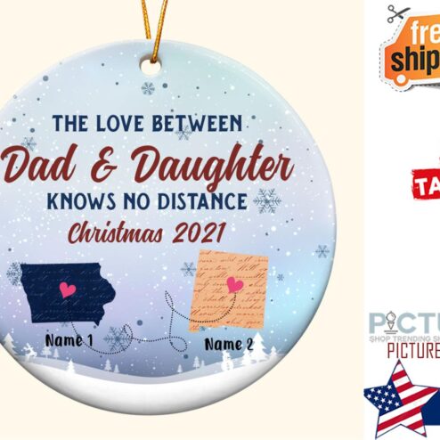 The Love Between Family Knows no Distance Personalized Ceramic Ornament