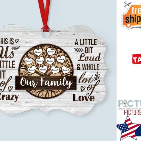 This Is Us A Little Bit Of Crazy Personalized Aluminum Ornament