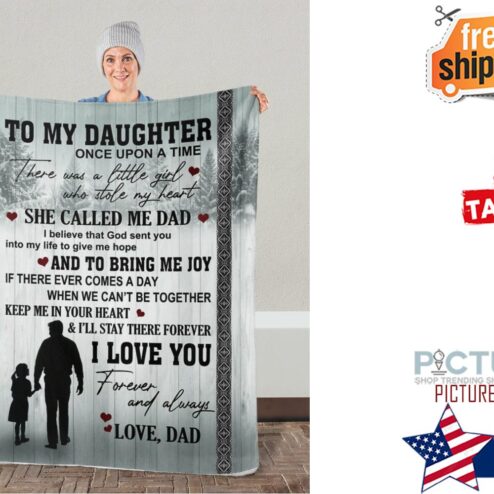 To my daughter Blanket Custom Fleece Sherpa Blankets Christmas Blanket gifts Father and daughter for daughter personalized daughter blanket