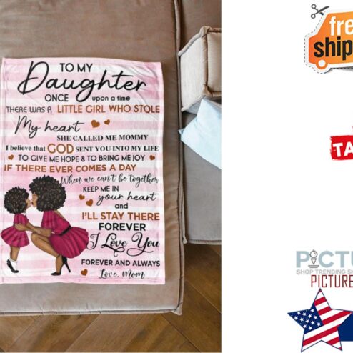 To My Daughter Fleece Blanket From Black Mom To Daughter, Blanket