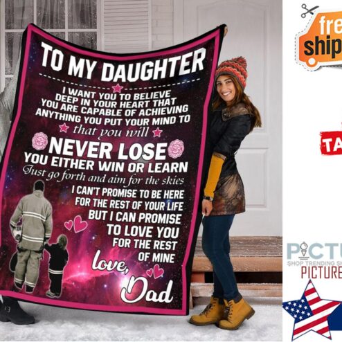 To My Daughter From Fireman Dad Blanket